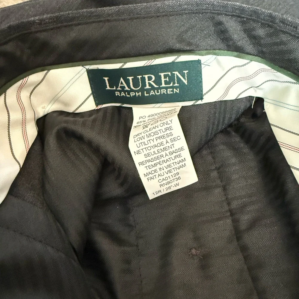 Ralph Lauren Boys Dark Charcoal Dress Pants